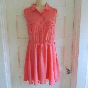 Modcloth Alice Moon Pink Retro 60s  Dress Pockets L